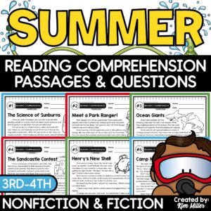 Summer Reading Comprehension Passages for 3rd-4th