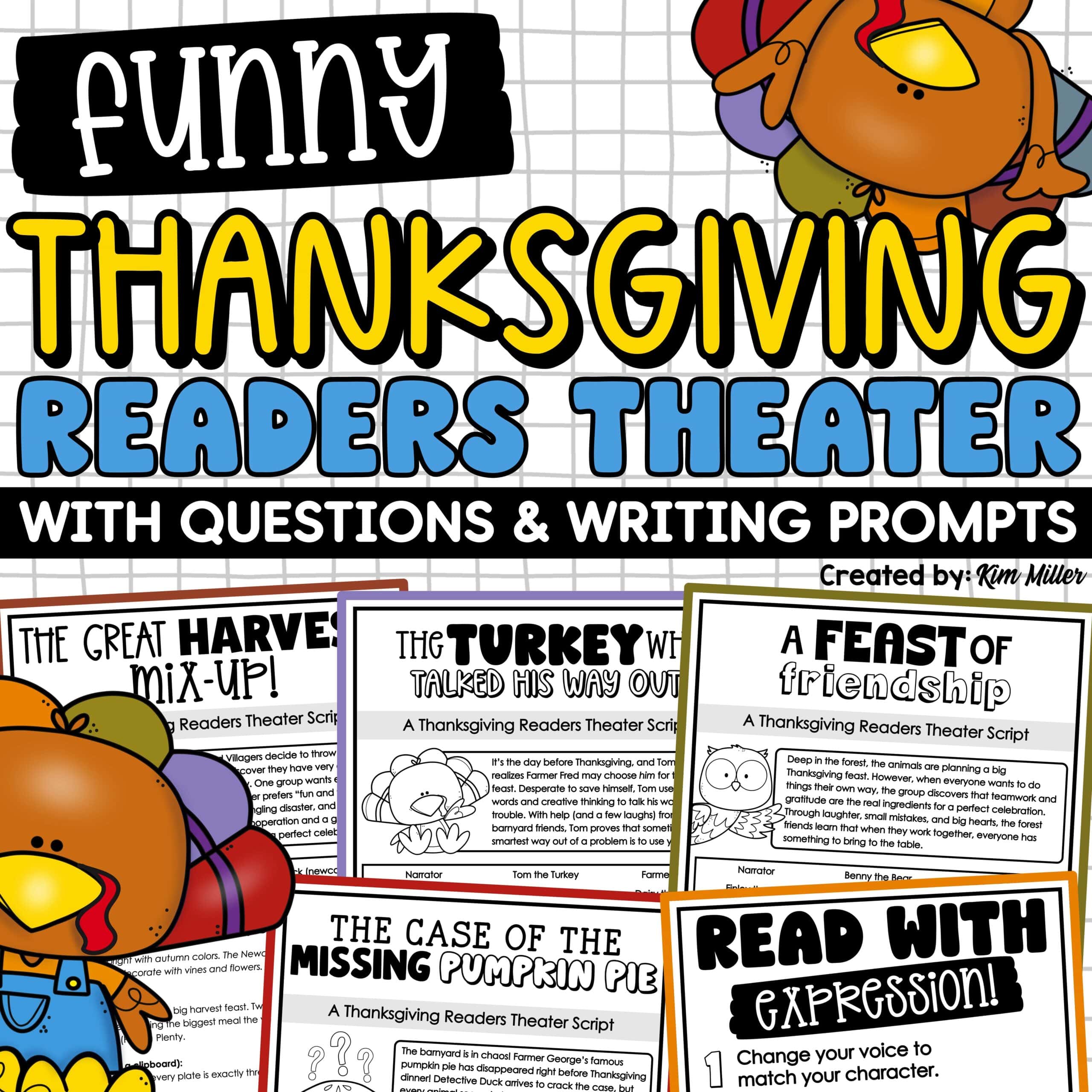 Thanksgiving Readers Theater & Writing Prompts | Thanksgiving Reading Activities