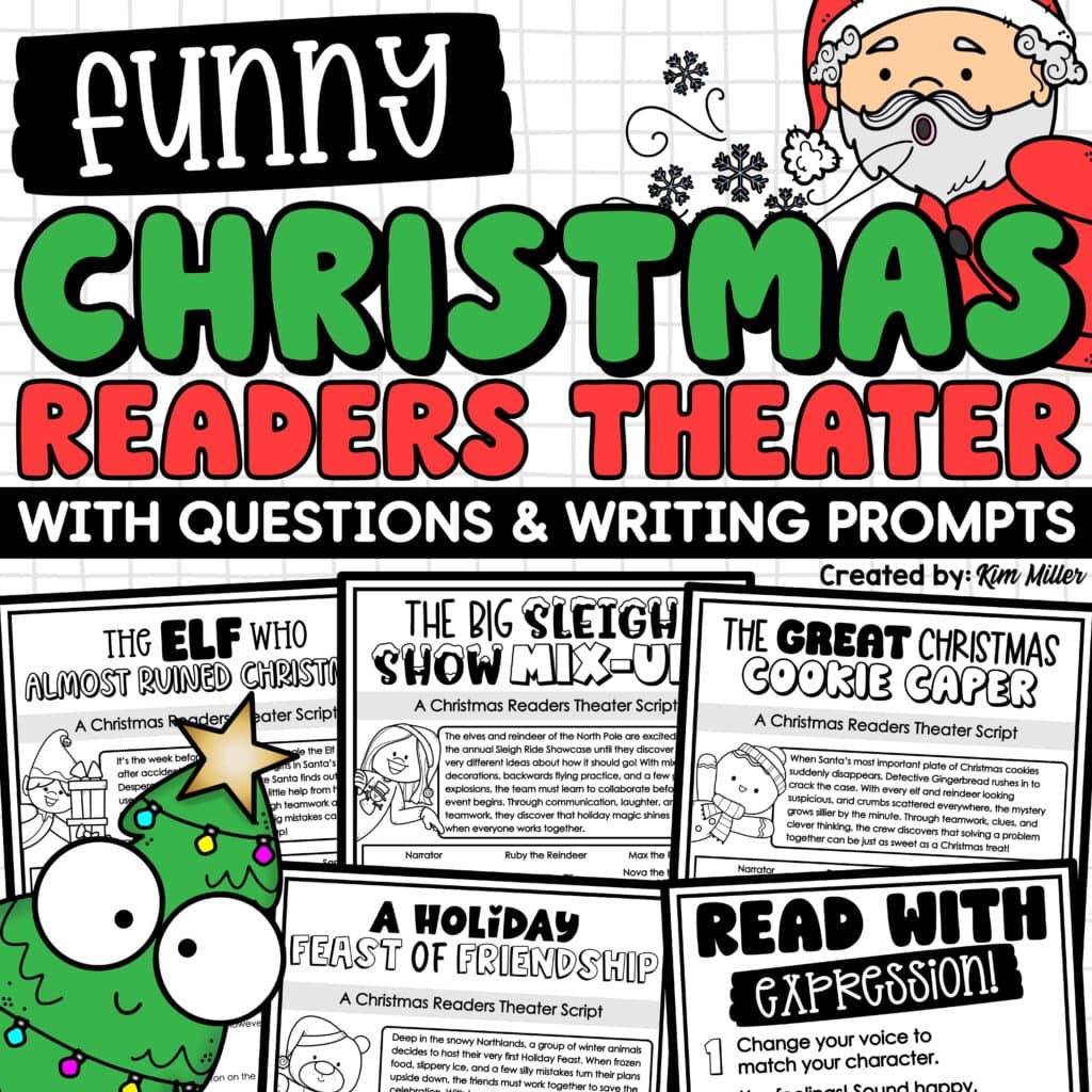 Christmas Readers Theater Scripts & Writing Prompts Christmas Reading Activities