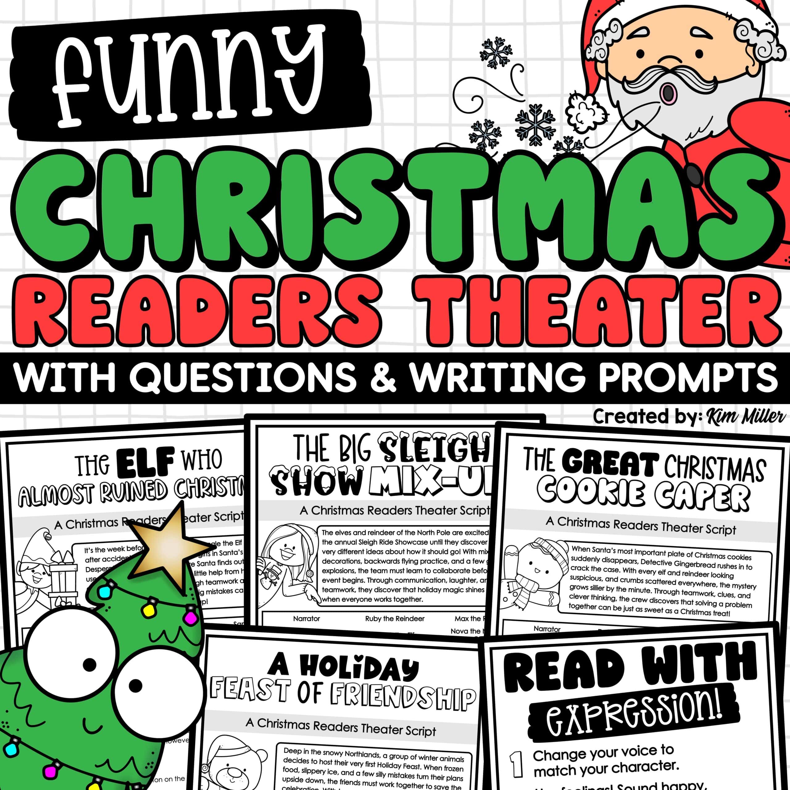 Christmas Readers Theater Scripts & Writing Prompts Christmas Reading Activities