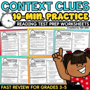 Context Clues Worksheets Vocabulary Activities 3rd 4th 5th Grade ELA Test Prep