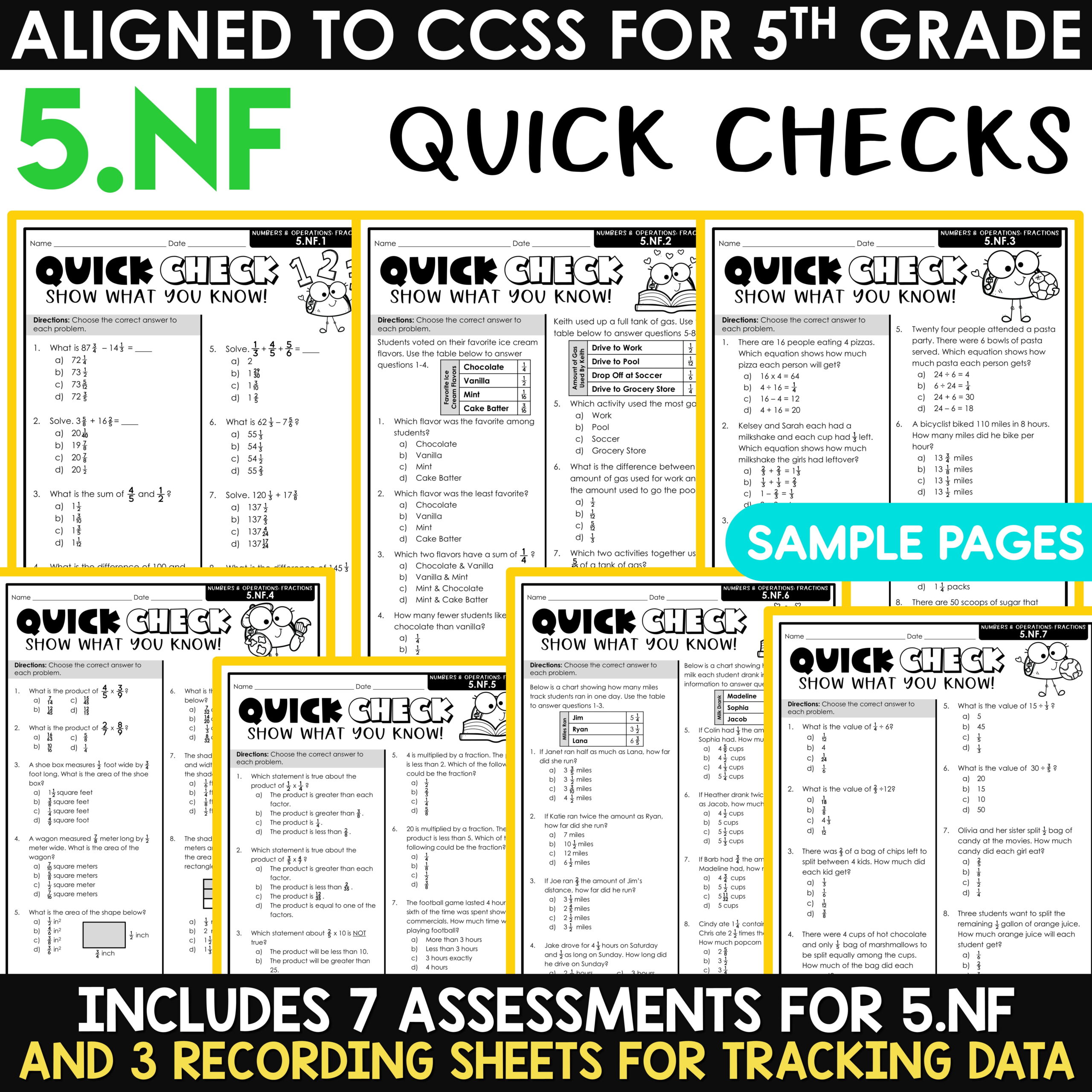 3rd 4th 5th Grade Math Spiral Review ELA Test Prep Reading Comprehension Bundle - Image 7