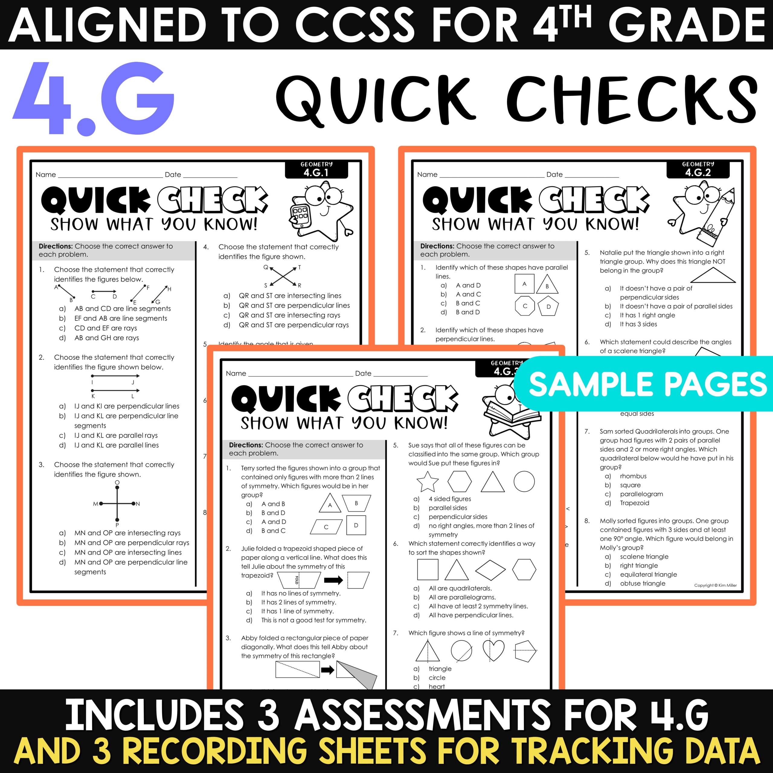 3rd 4th 5th Grade Math Spiral Review ELA Test Prep Reading Comprehension Bundle - Image 9