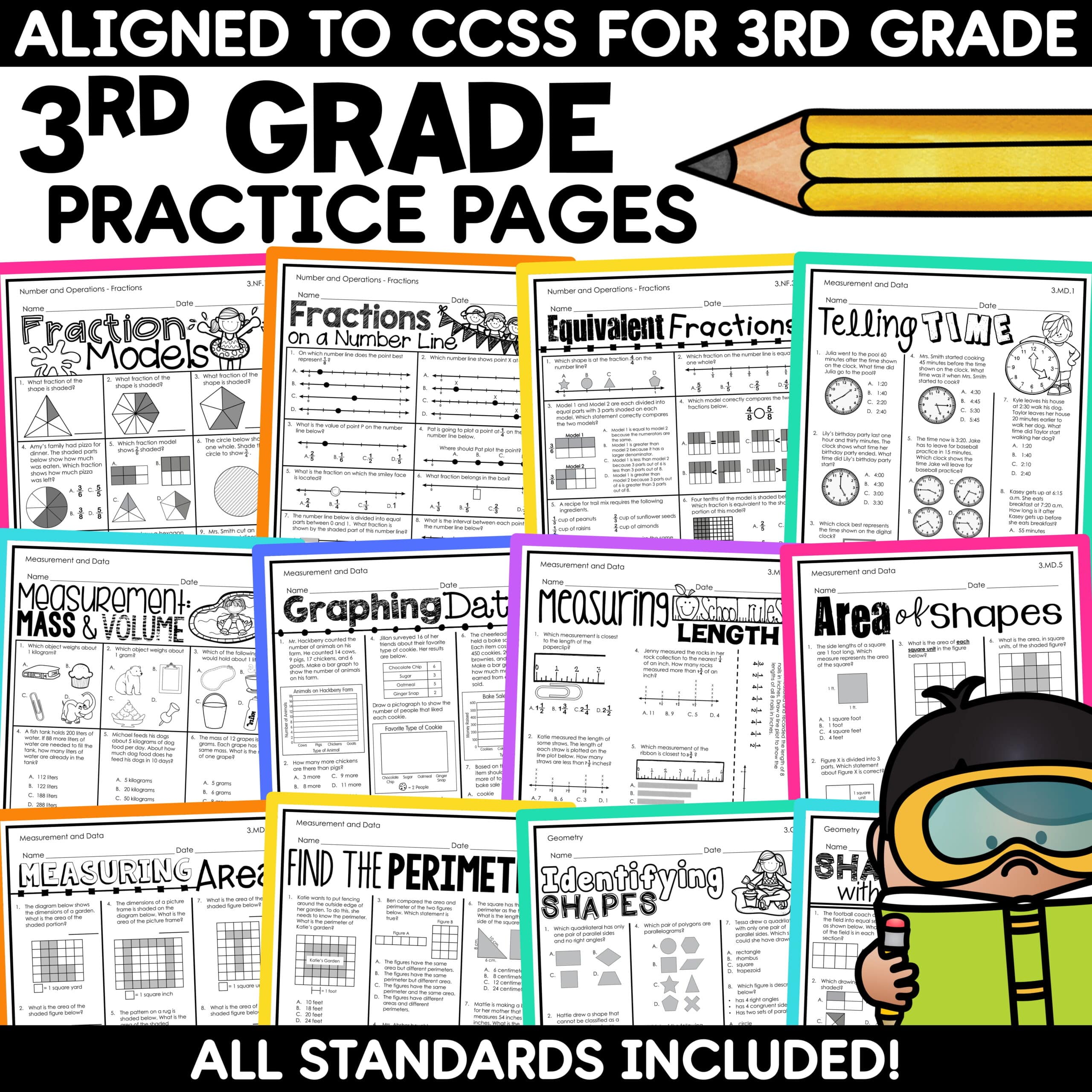 3rd 4th 5th Grade Math Review Packets Summer Math End of Year Activities BUNDLE - Image 6