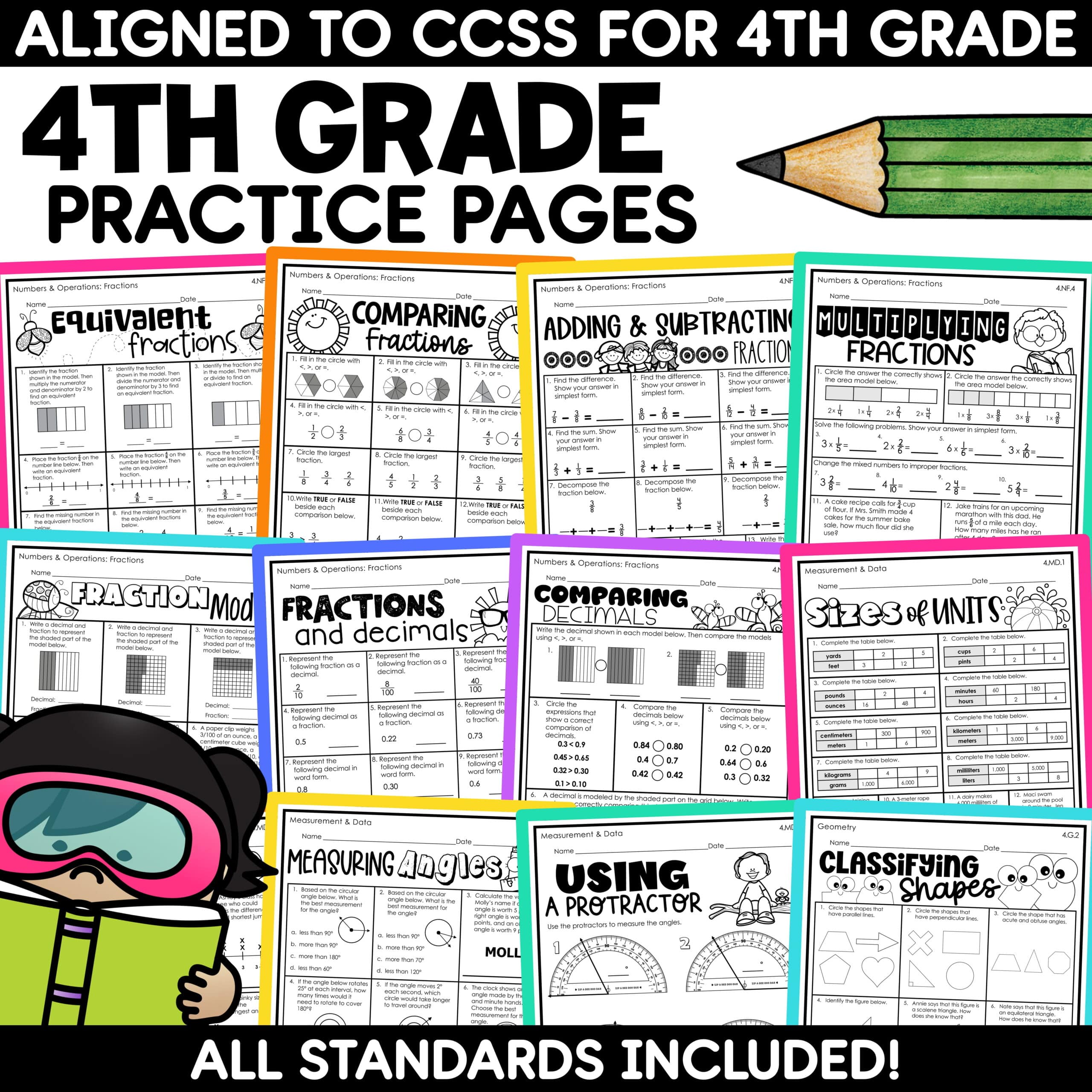 3rd 4th 5th Grade Math Review Packets Summer Math End of Year Activities BUNDLE - Image 8