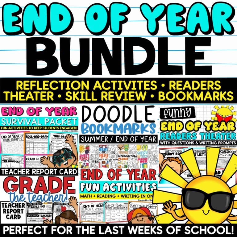 End of the Year Activities Last Week of School Summer Coloring Pages Bundle