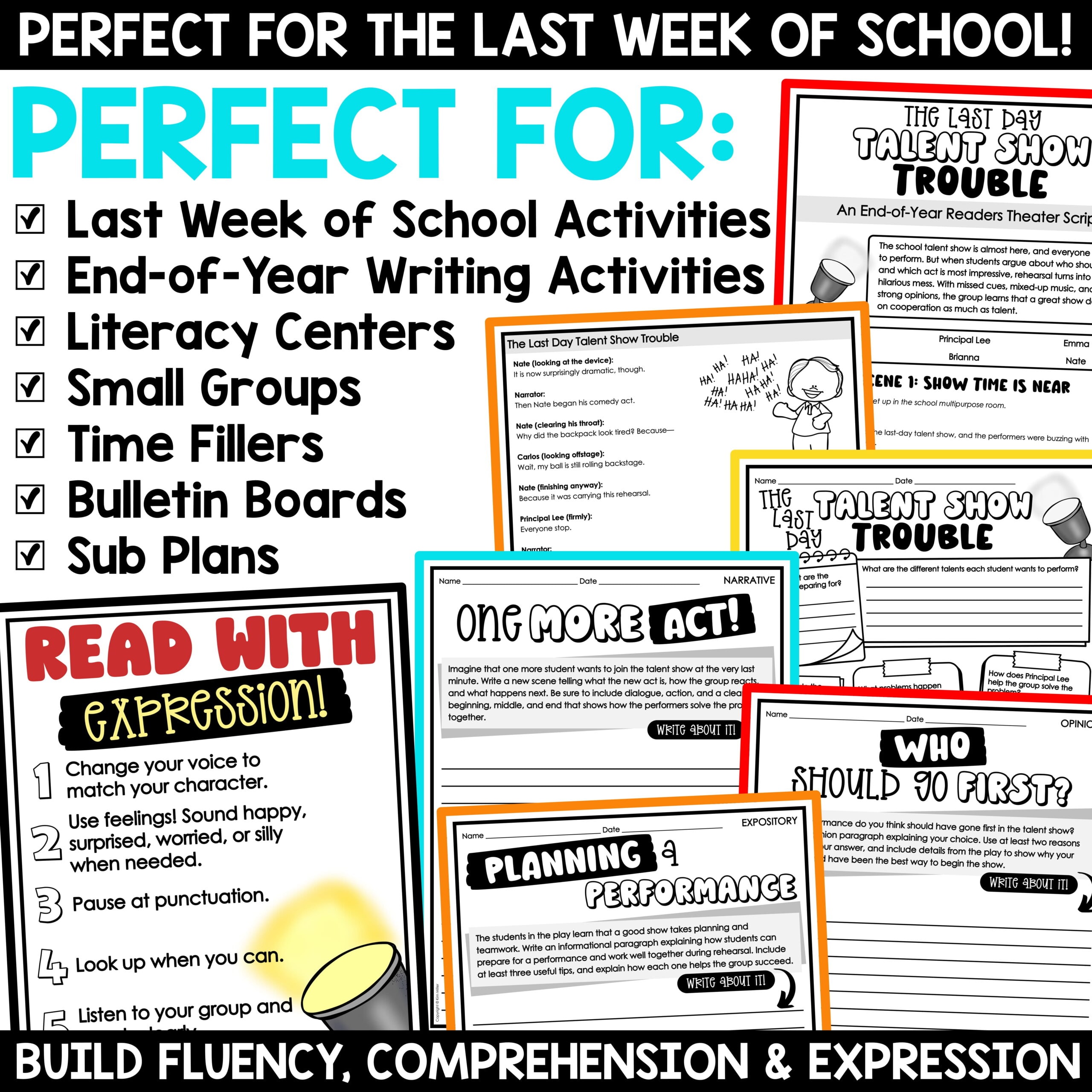 Readers Theater Scripts 3rd 4th 5th Grade End of Year Reading Writing Activities - Image 3