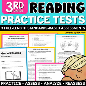 3rd Grade Reading Comprehension Passages and Questions ELA Test Prep Assessments